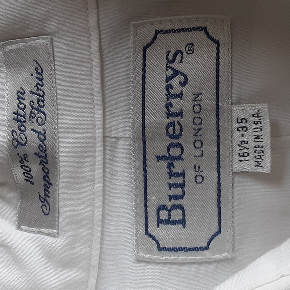 Burberry men's white dress shirt size 16 1/2 - 35 - Picture 3 of 8